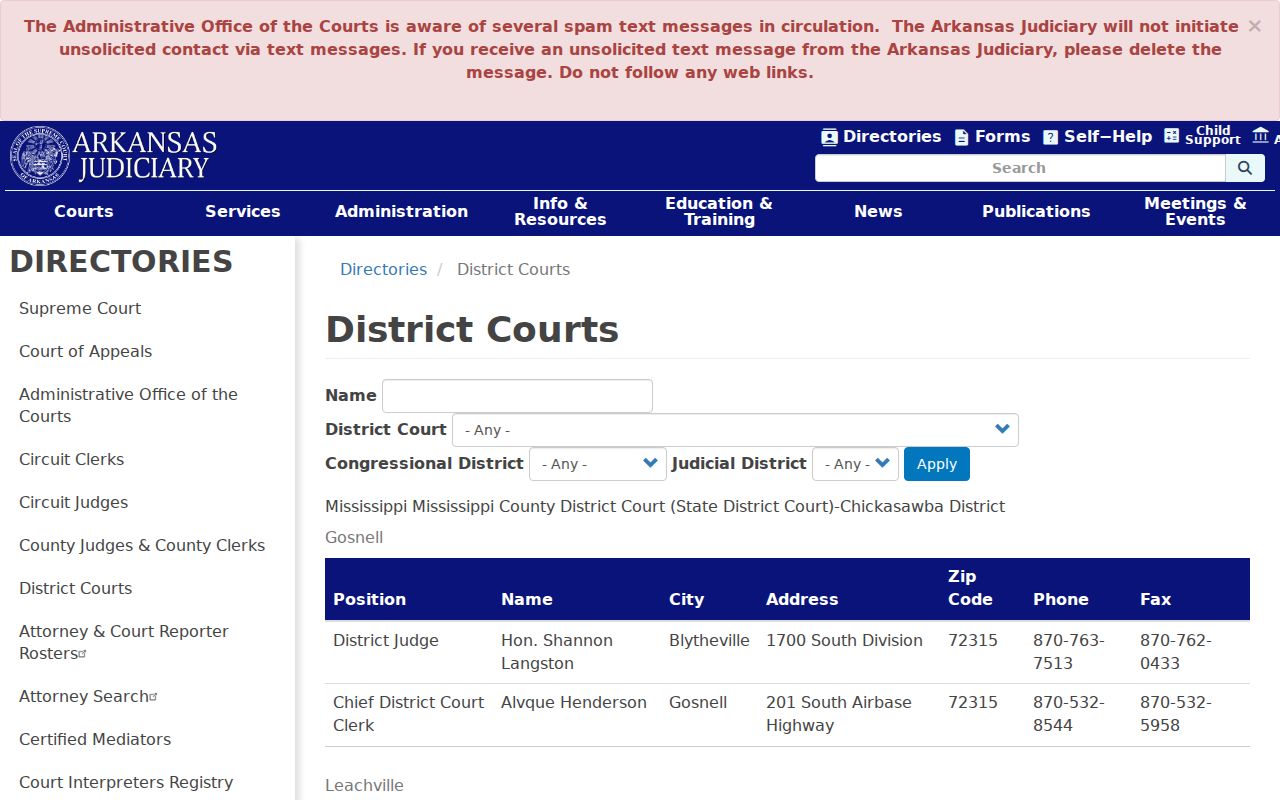 Current Monroe County District Court directory for municipal warrant questions